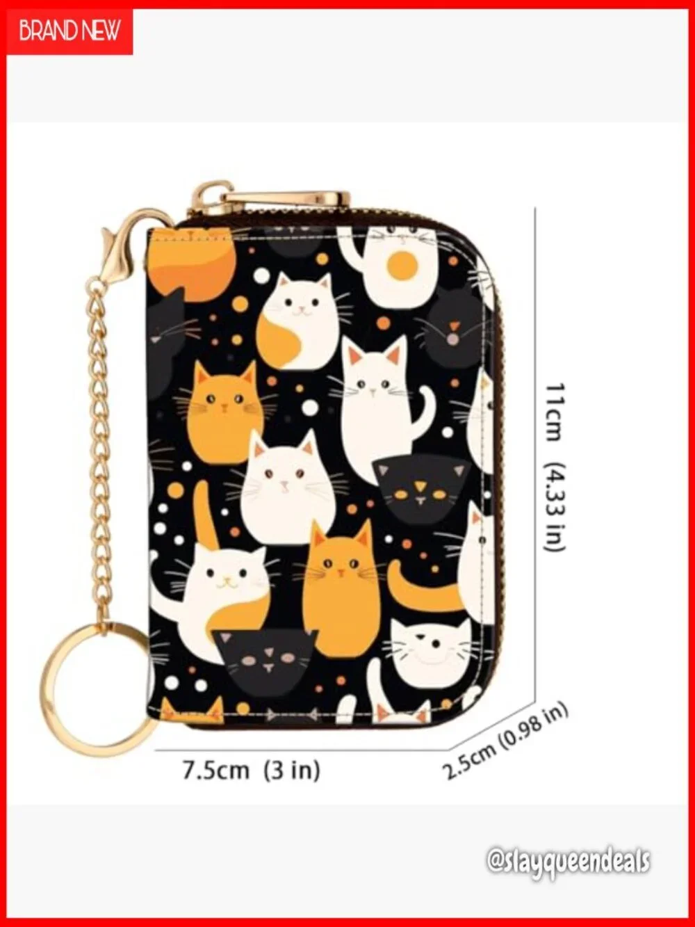 RFID Blocking Leather Wallet Zipper Card Holder Multi-Slot Coin Purse